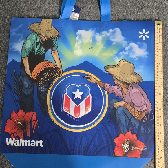 Walmart Limited edition Blue Reusable Tote Bag - Picture 3 of 6